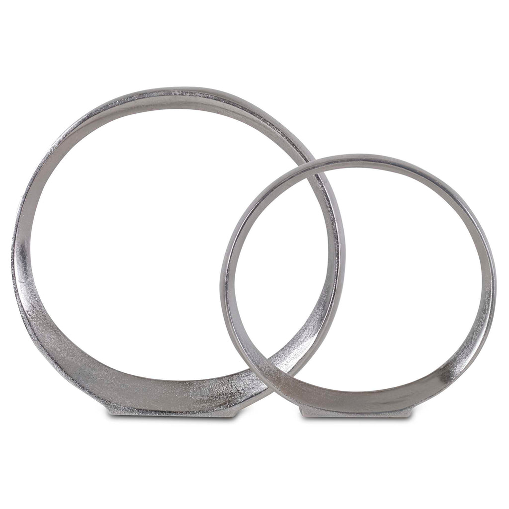 Orbits Nickel Ring Sculptures Set/2