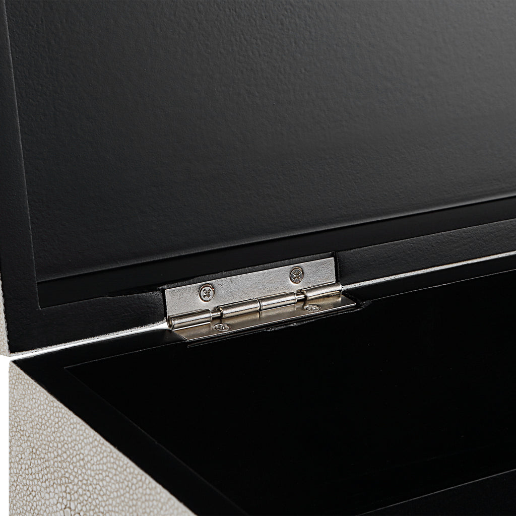 Lalique White Shagreen Box