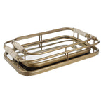 Rosea Brushed Gold Trays Set/2