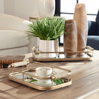 Rosea Brushed Gold Trays Set/2