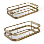 Rosea Brushed Gold Trays Set/2