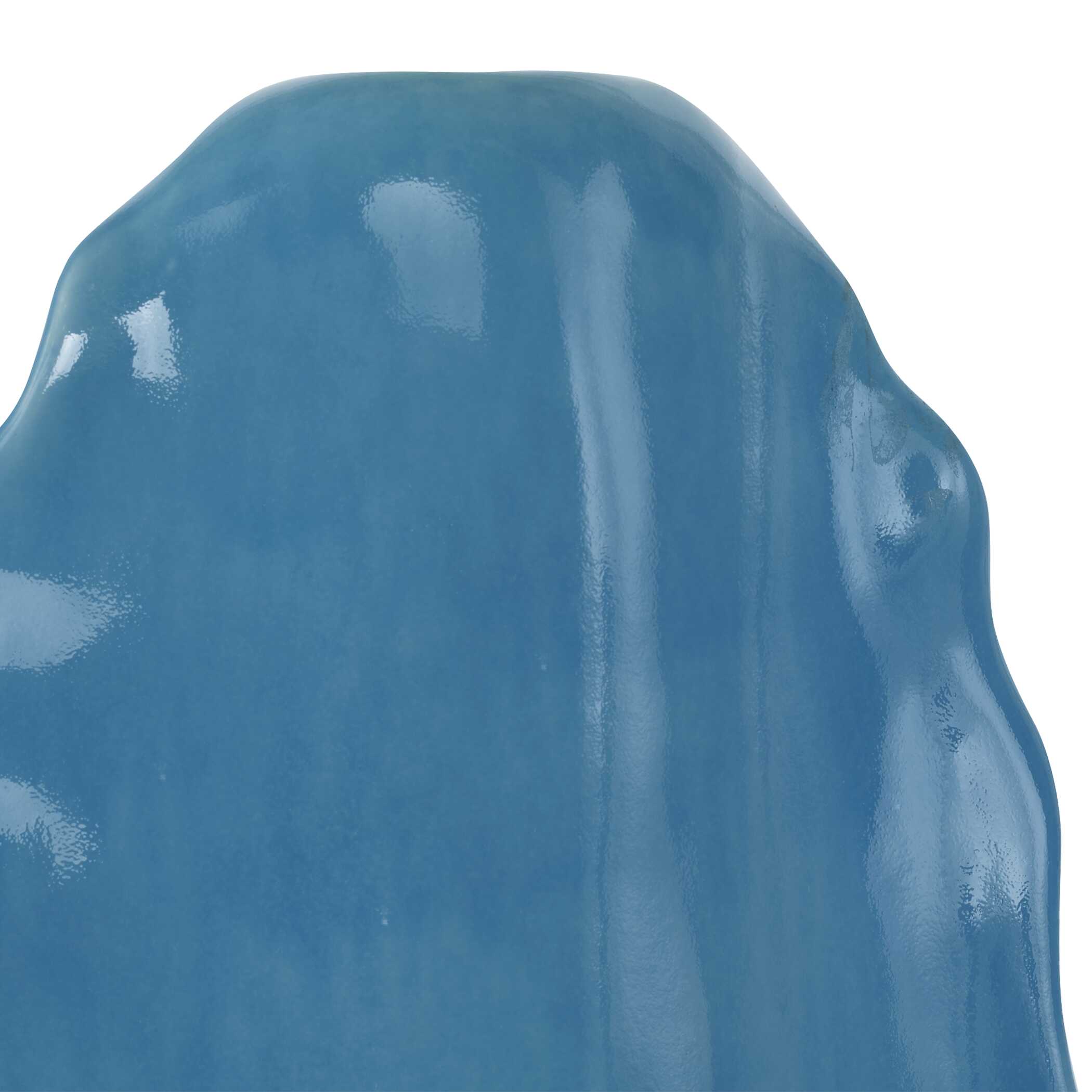 Ruffled Feathers Vases, Blue, S/2