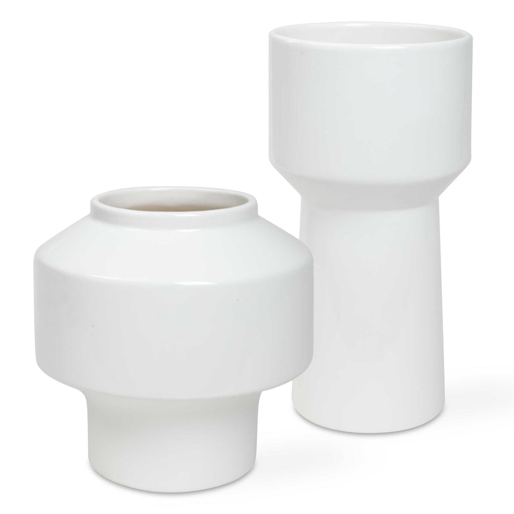 Illumina Abstract White Vases Set/2