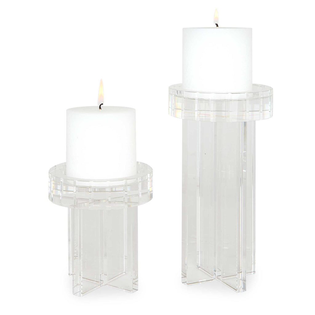 Crystal Pillar Candleholders Set/2