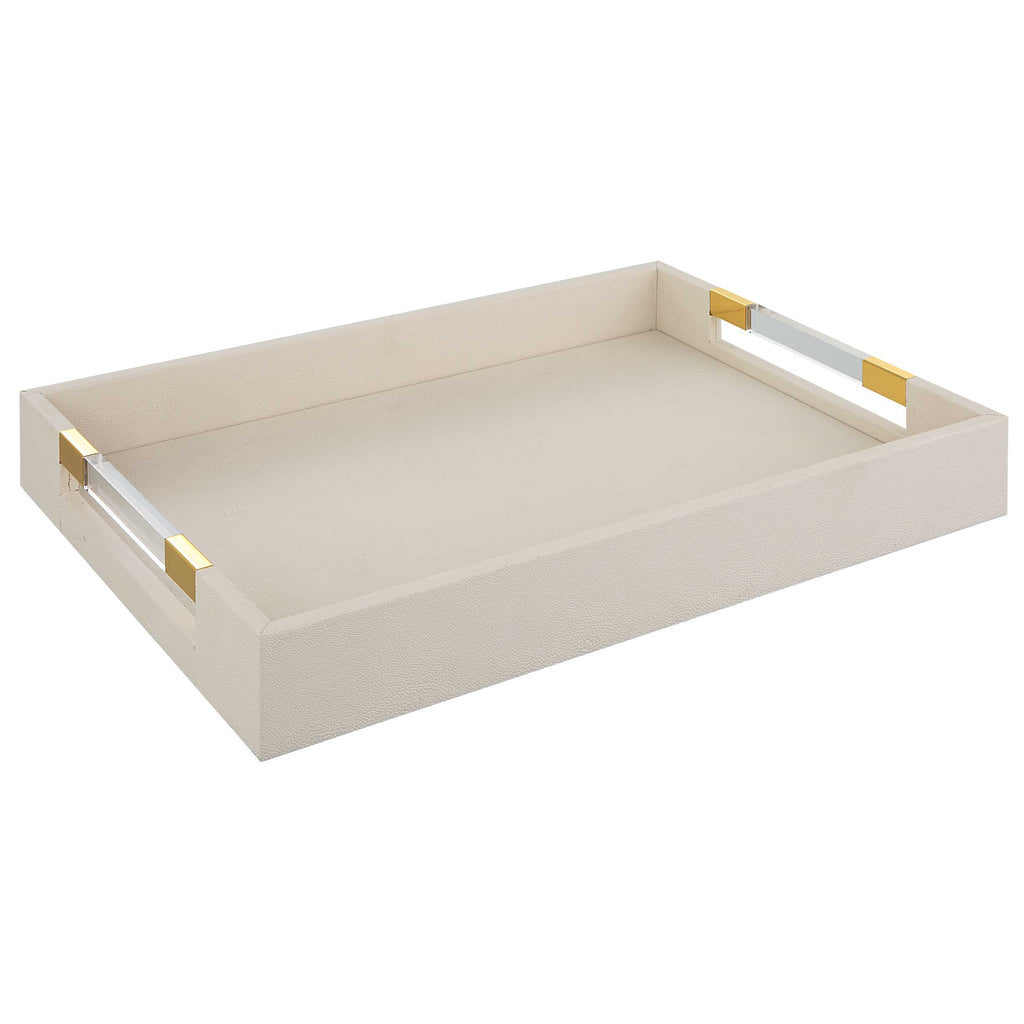 Wessex White Shagreen Tray
