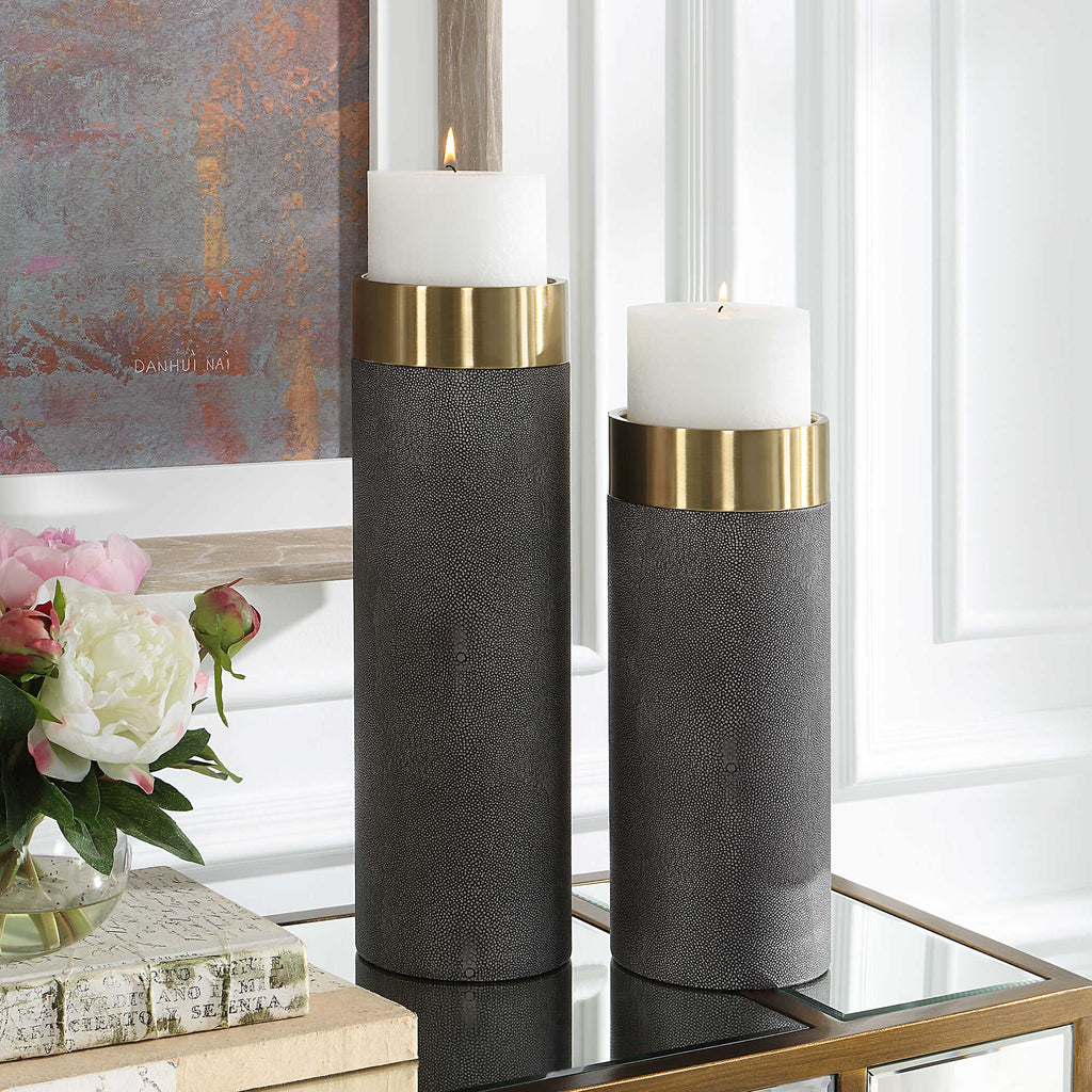 Wessex Gray Candleholders Set/2