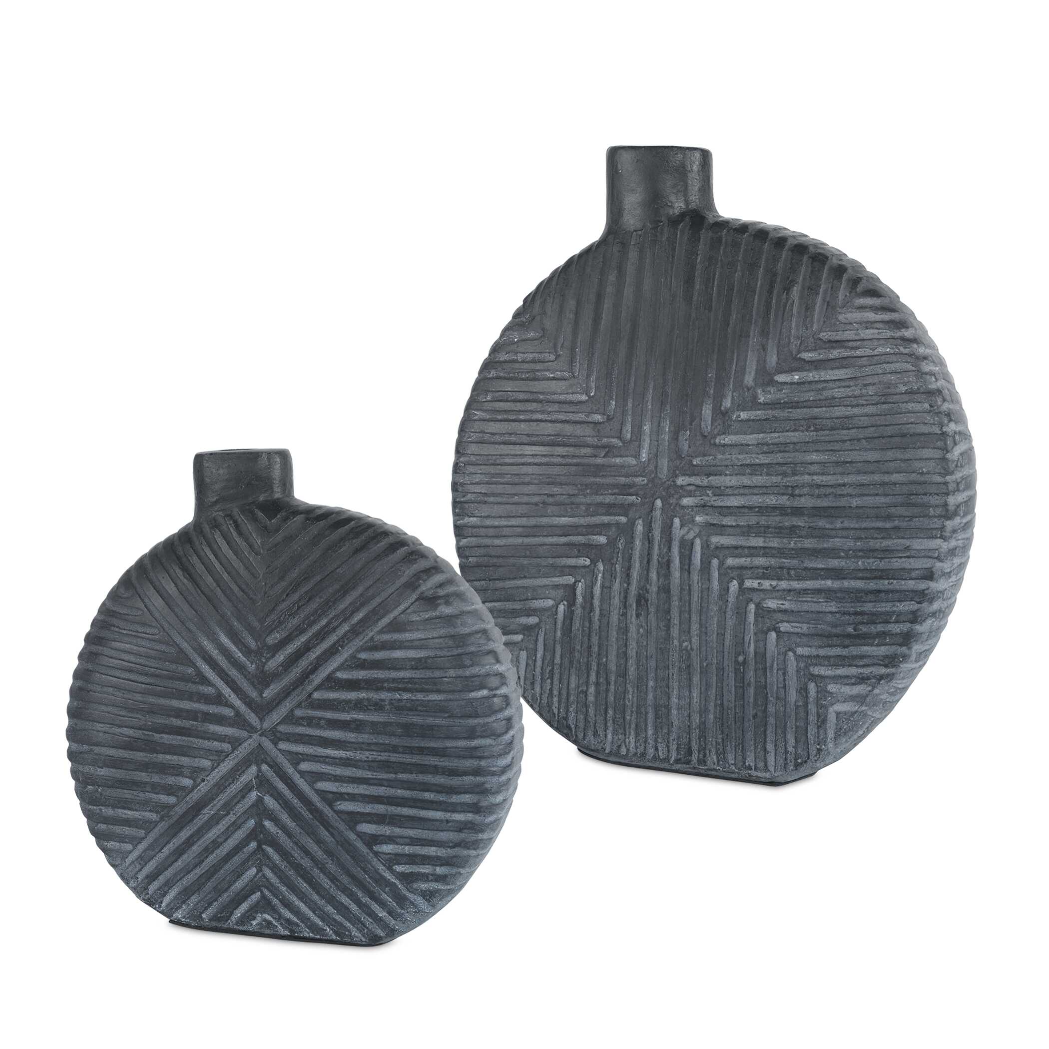 Viewpoint Aged Black Vases Set/2