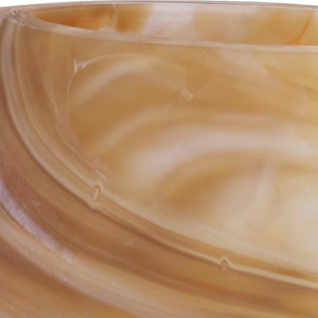 Fusion Swirled Caramel & Ivory Vases Set/2