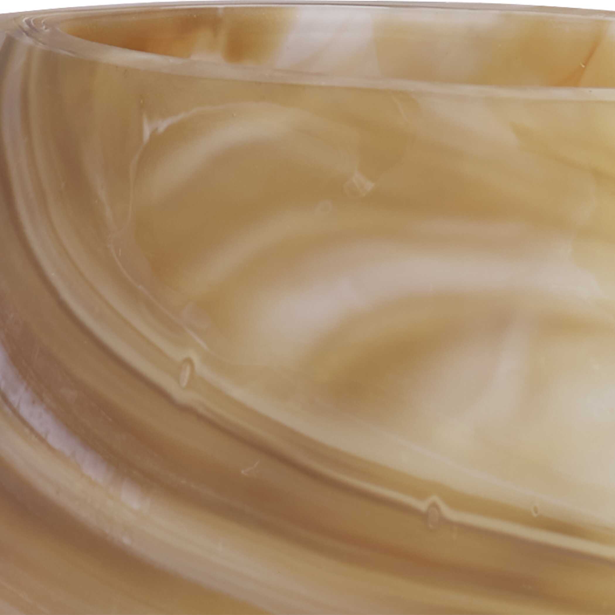 Fusion Swirled Caramel & Ivory Vases Set/2