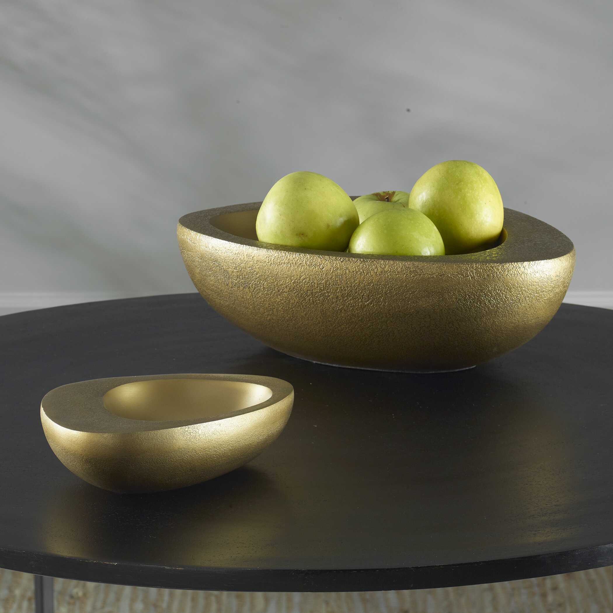 Ovate Brass Bowls Set Of 2