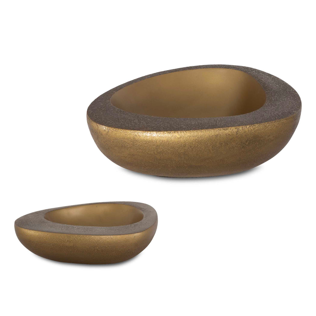 Ovate Brass Bowls Set Of 2