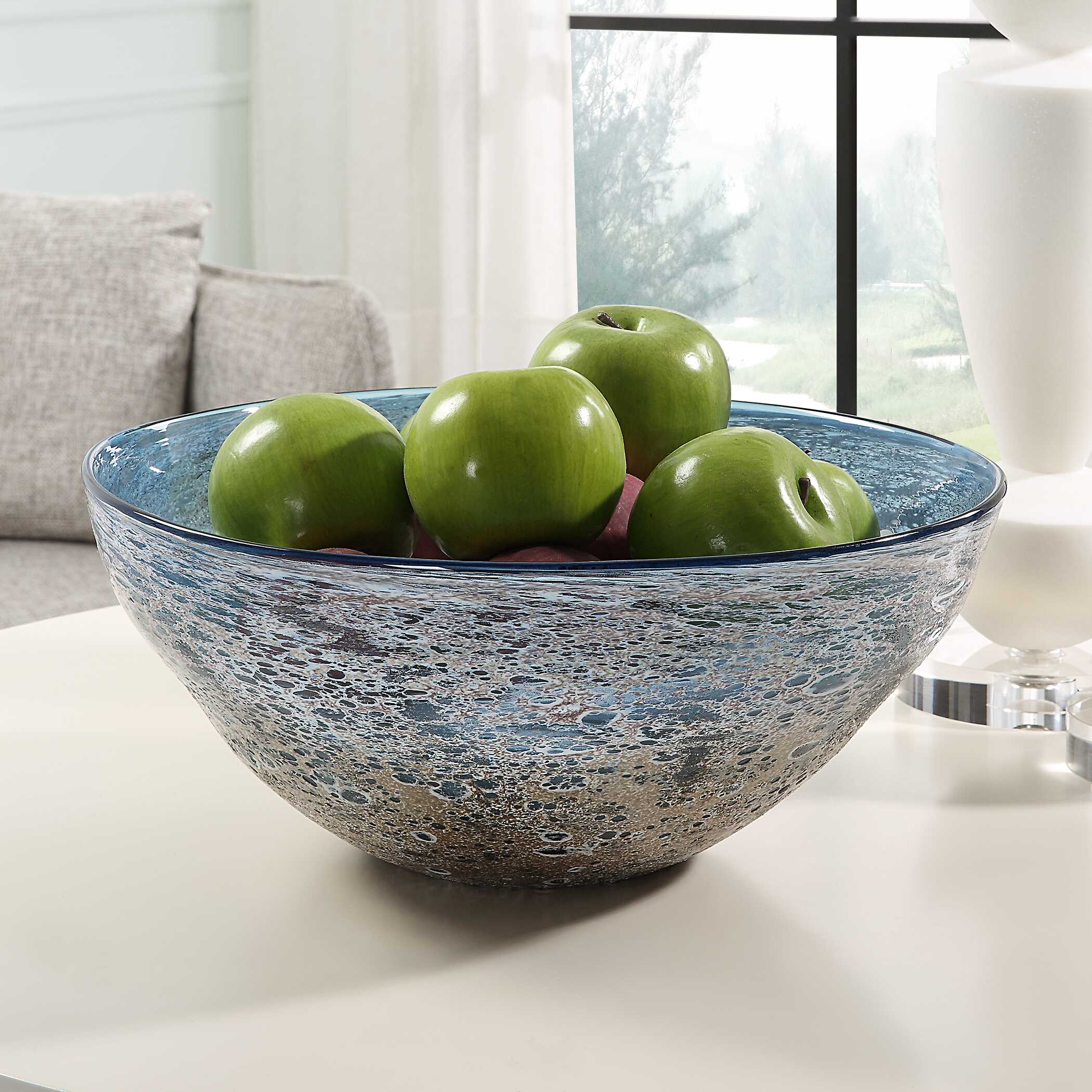 Genovesa Aqua Glass Bowl