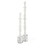 Norte White Stone Sculptures Set/2