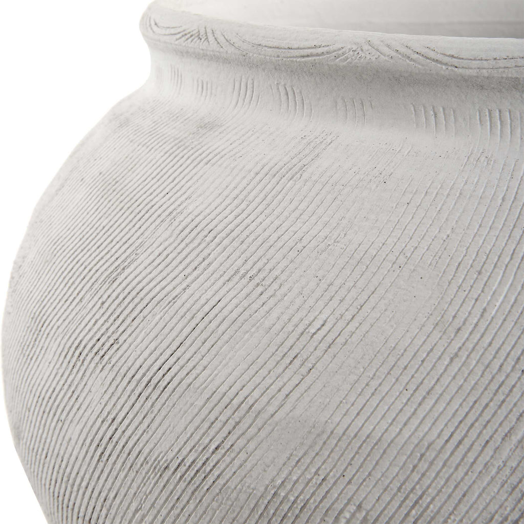 Floreana Round White Vase