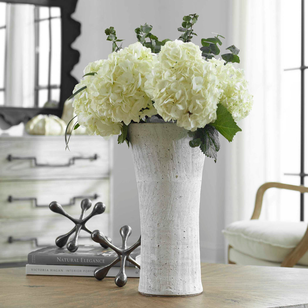 Floreana Tall White Vase