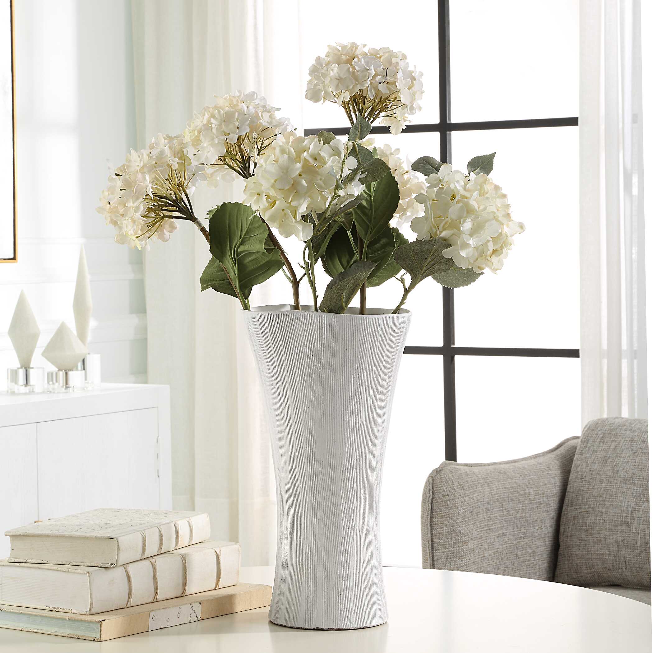 Floreana Tall White Vase