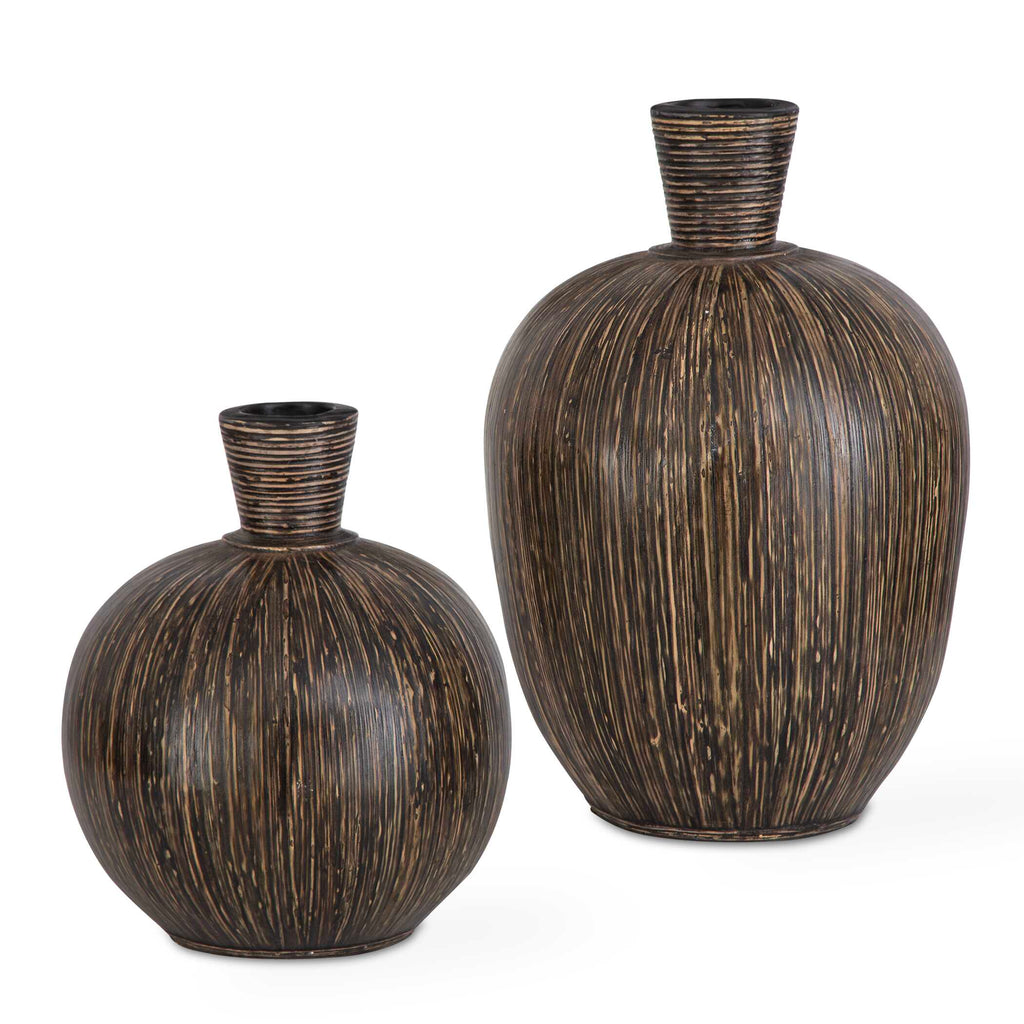 Islander Black Vases Set/2