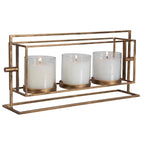 Wenman Gold Triple Candleholder