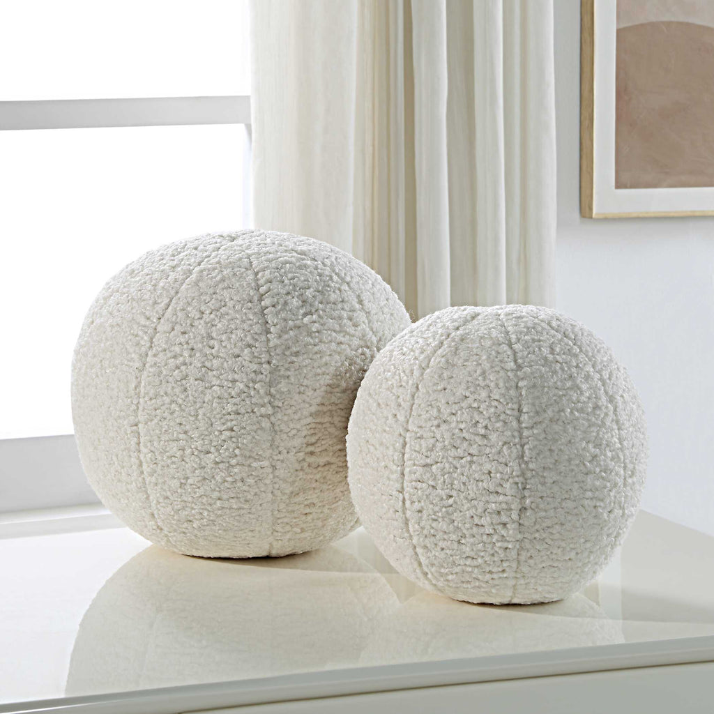 Capra Ball Sheepskin Pillows Set/2