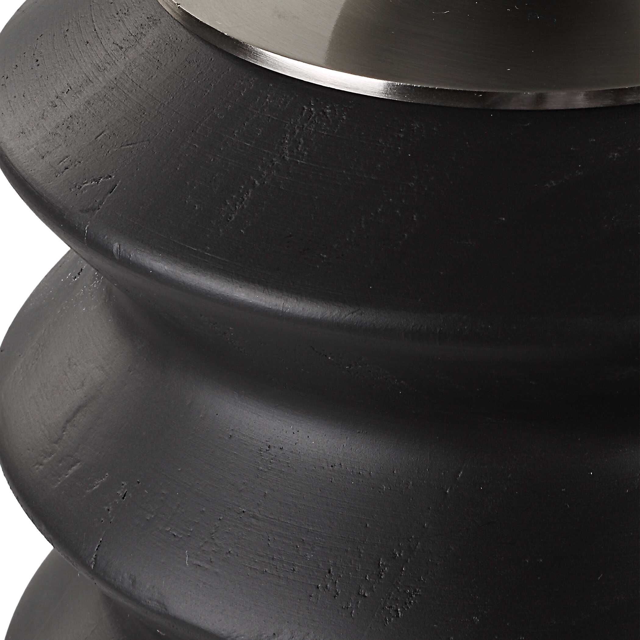 Accordion Black Wood Containers Set/2