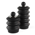 Accordion Black Wood Containers Set/2