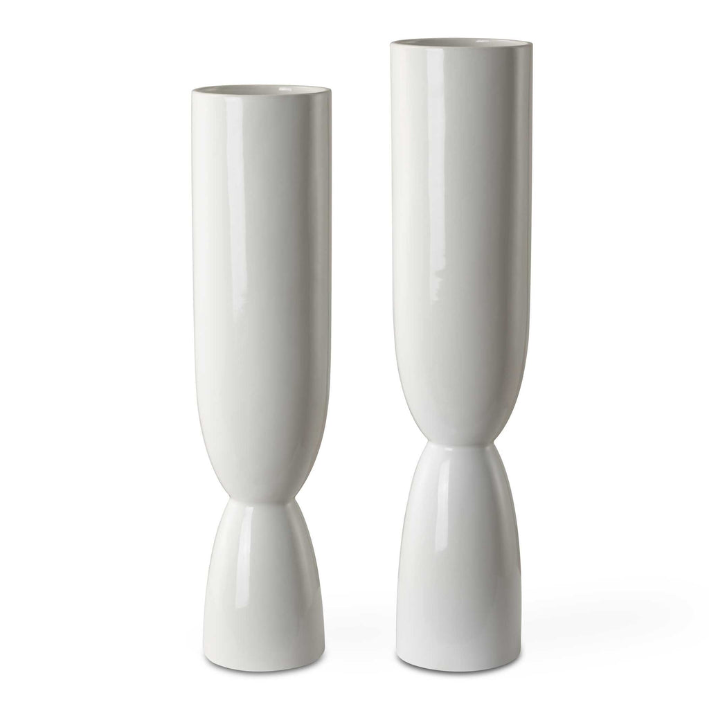 Kimist White Vases Set/2