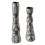 Free Flowing Nickel Vases Set/2