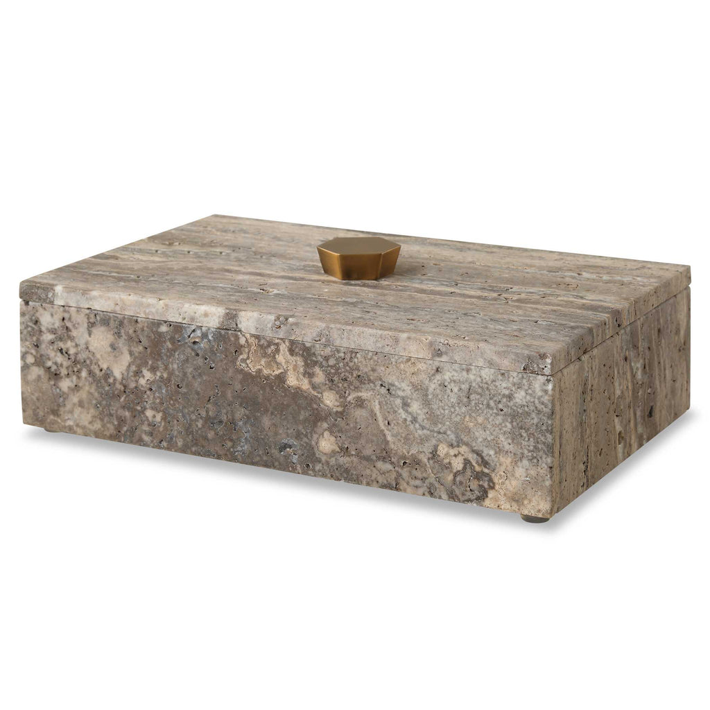 Griseus Travertine Stone Box