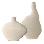 Duostacked Matte White Vases Set/2