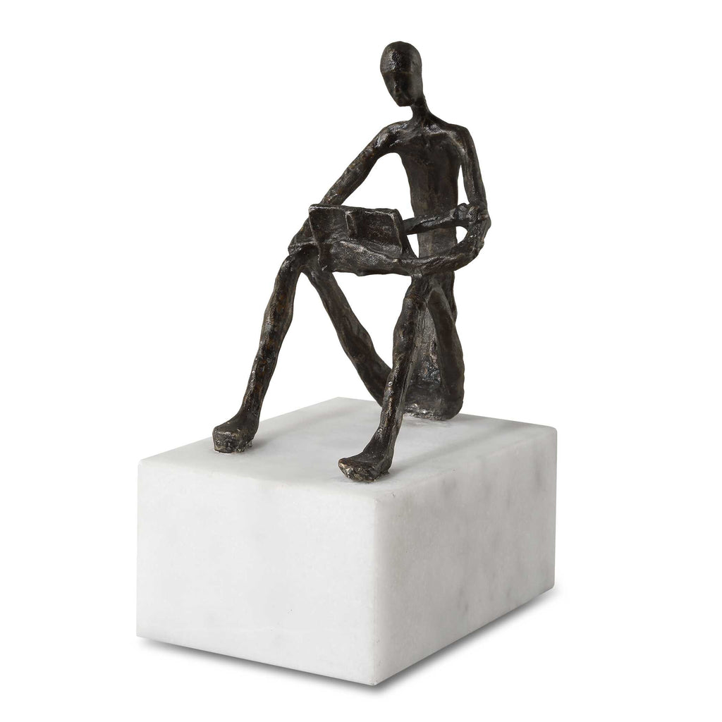 Sit Back Relax And Read Iron Sculpture