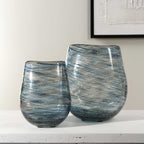 Aurora Swirl Glass Vases Set/2