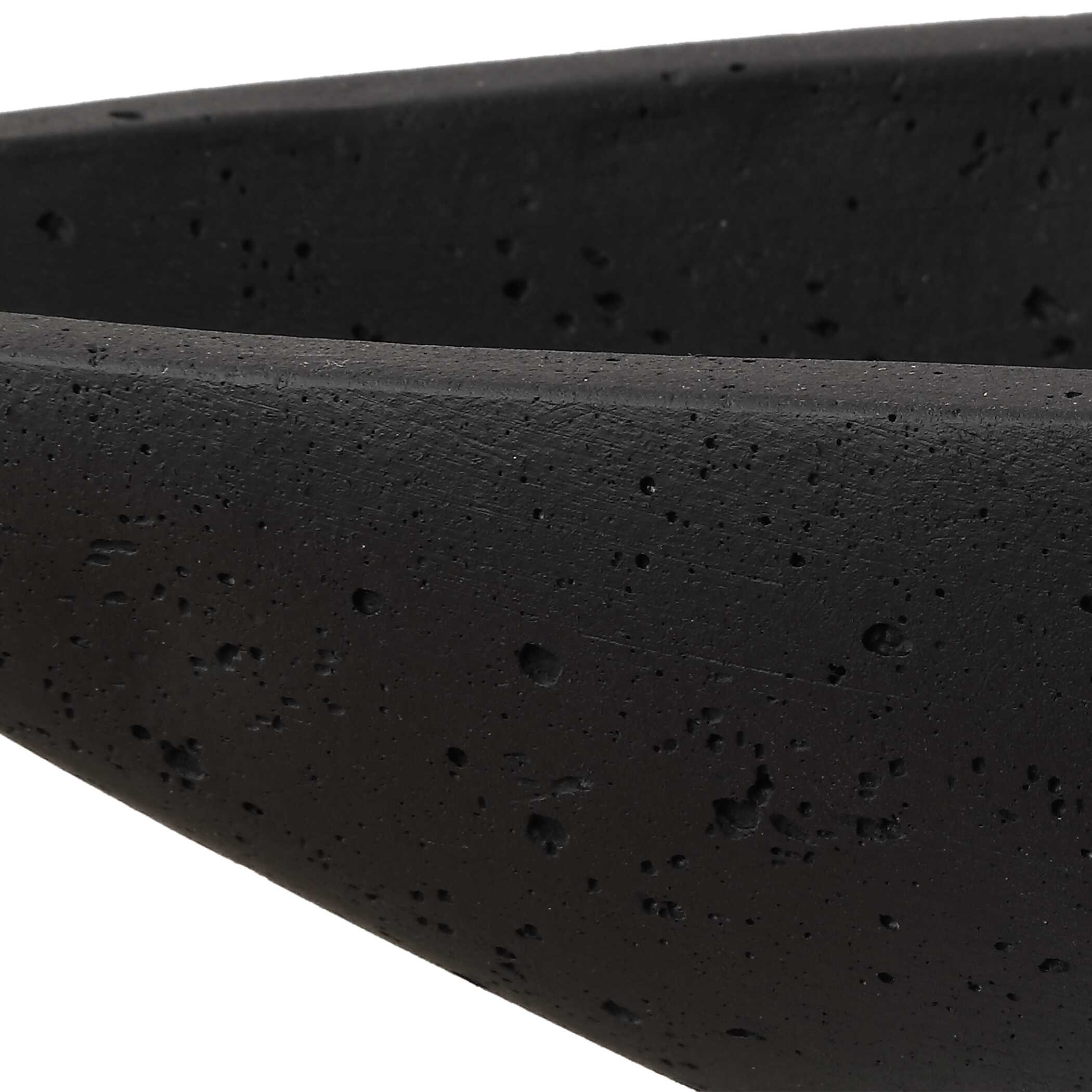 Vessel Cast Black Canoe Bowl