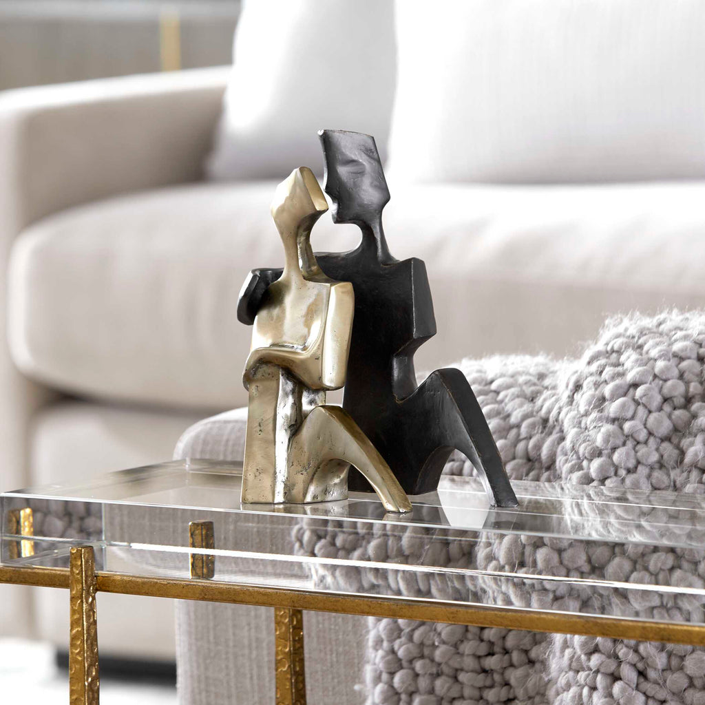 Affection Bronze Gold Sculpture Set/2