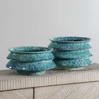 ZigZag Blue Green Bowls Set/2