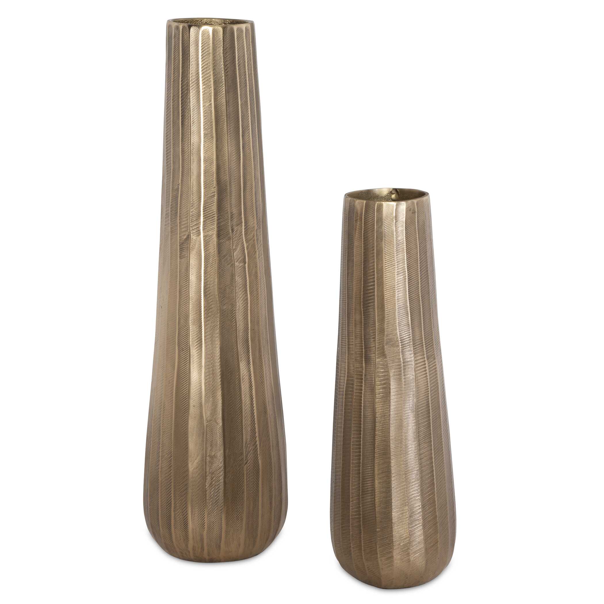 Vertiforge Antique Gold Vases Set/2