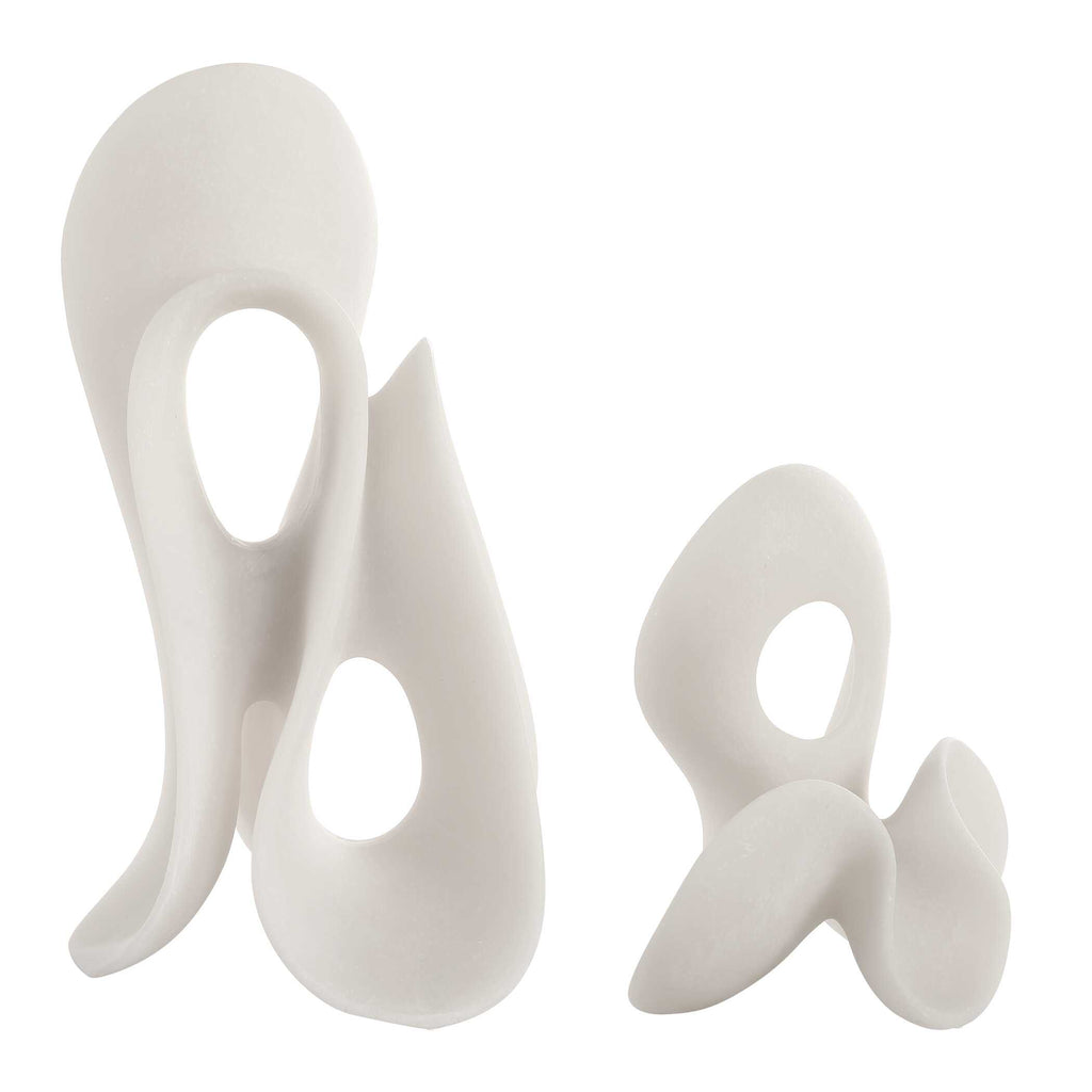 Silent Wave White Sculptures Set/2