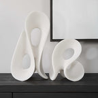 Silent Wave White Sculptures Set/2
