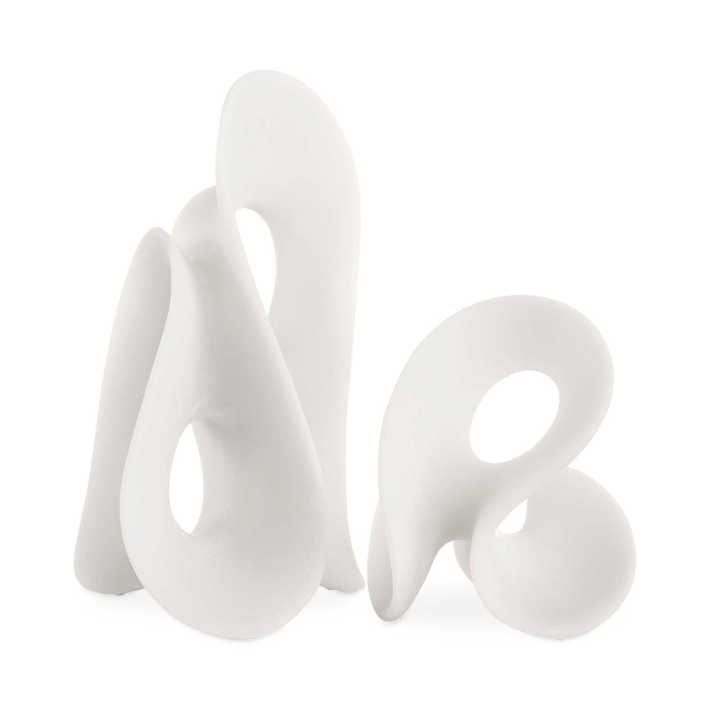 Silent Wave White Sculptures Set/2
