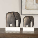 Timeless Tusk Bronze Sculptures Set/2
