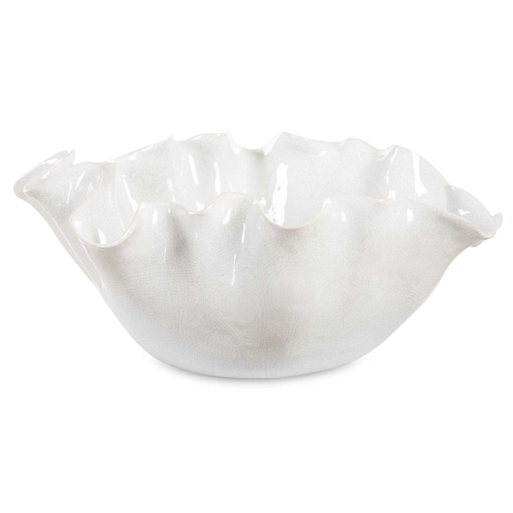 Ruffle White Bloom Bowl