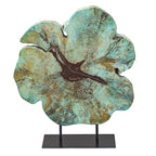 Bahati Wood Blue Sculpture