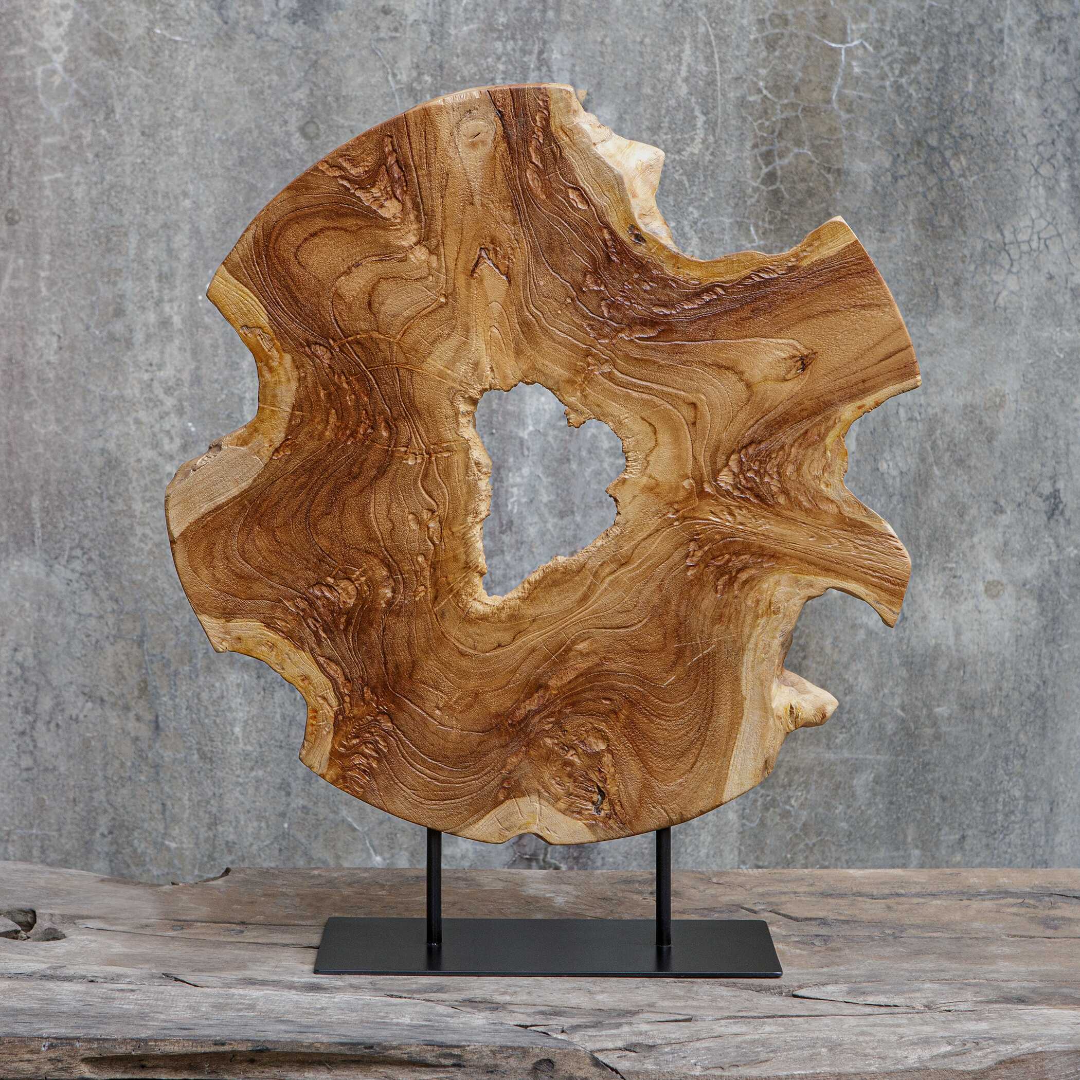 Bahati Wood Natural Sculpture