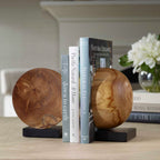 Teak And Noir Bookends Set/2