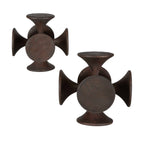 Balanced Harmony Dark Wooden Sculptures Set/2