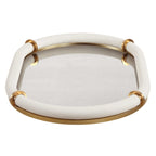 Cyprus Leather Oval Tray