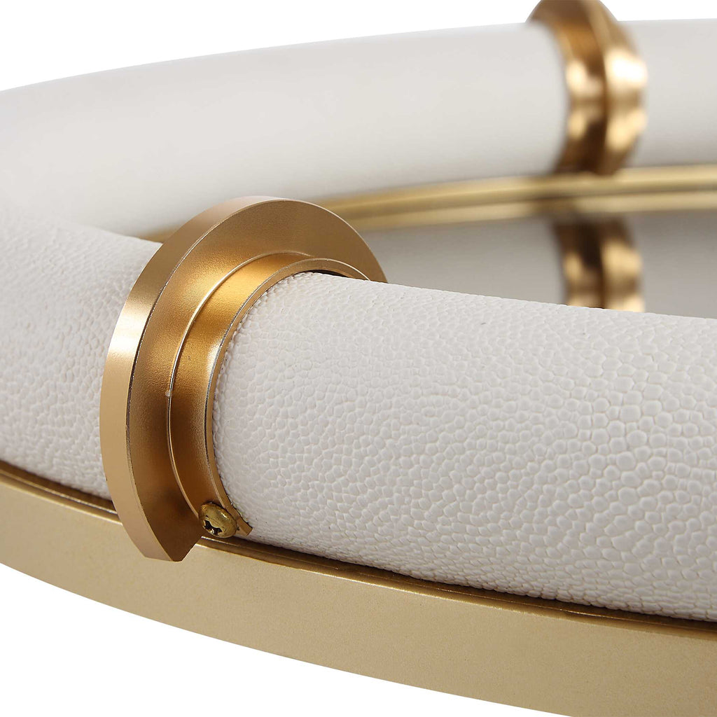 Cyprus Leather Oval Tray