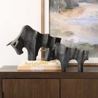 Regal Bull Bronze Sculptures Set/2