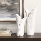 Leafscape White Vases Set/2
