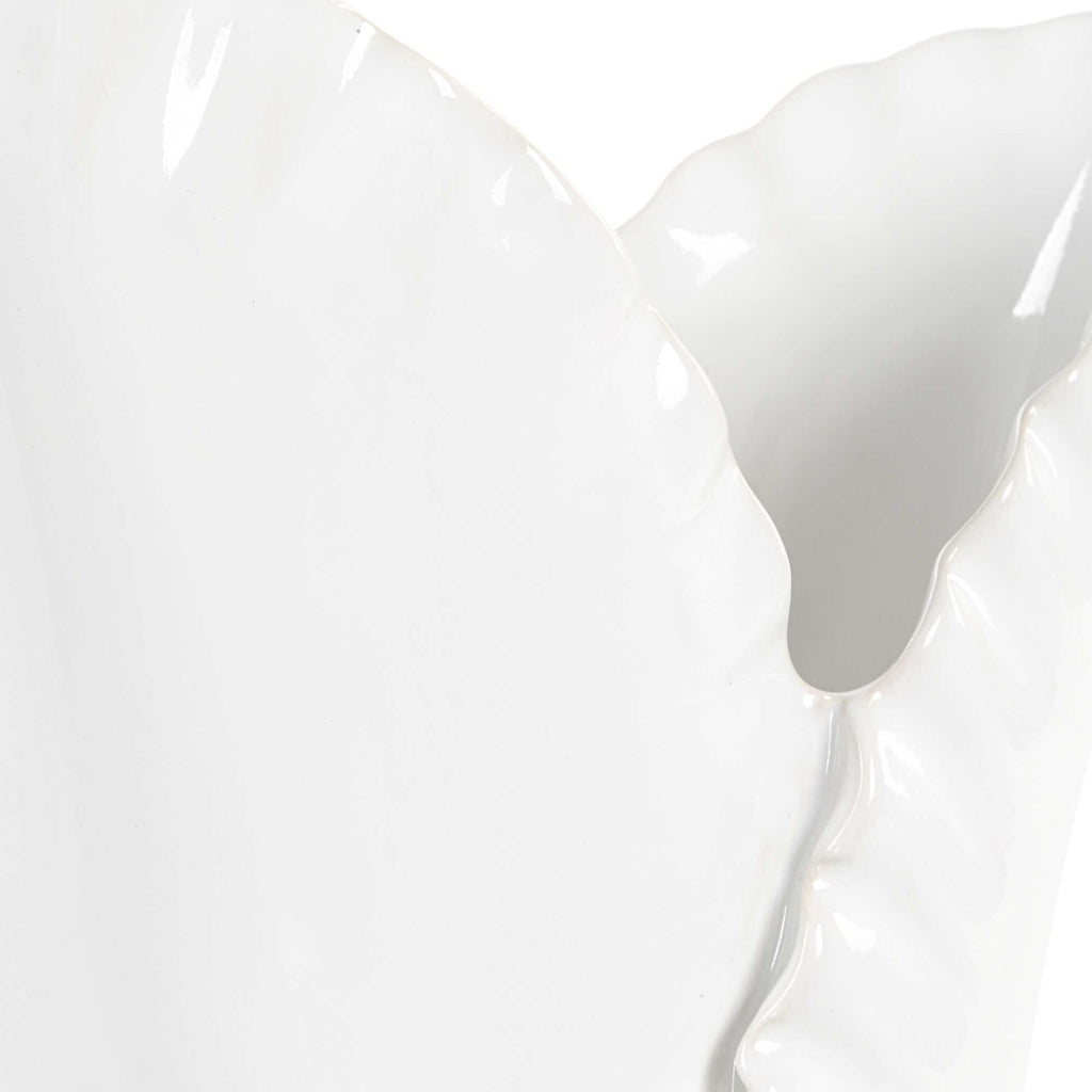 Leafscape White Vases Set/2