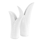 Leafscape White Vases Set/2